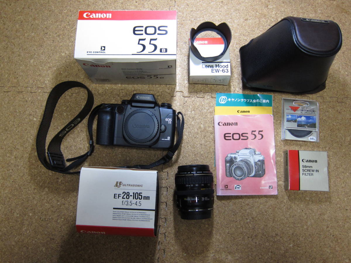 EOS 55 EF 28-105 mm レンズ 他 セット Canon EOS 55 3台 ZOOM LENS