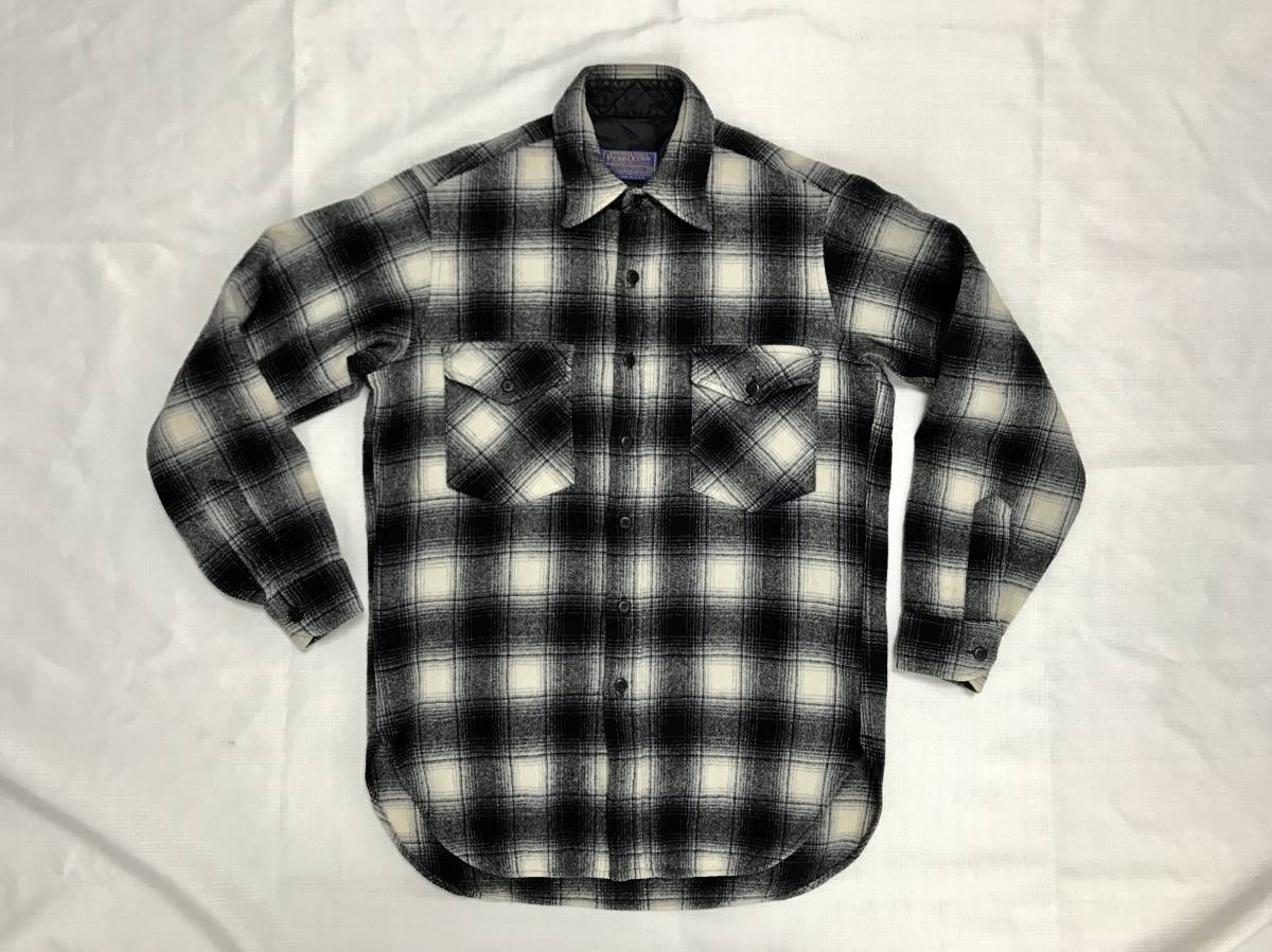  Sサイズ ビンテージ ペンドルトン 黒 白 シャドーチェック オンブレ ウール シャツ USA製 オリジナル 70s PENDLETON ブラック 古着(Sサイズ)｜売買されたオークション情報、yahooの商品情報をアー 長袖シャツ一般