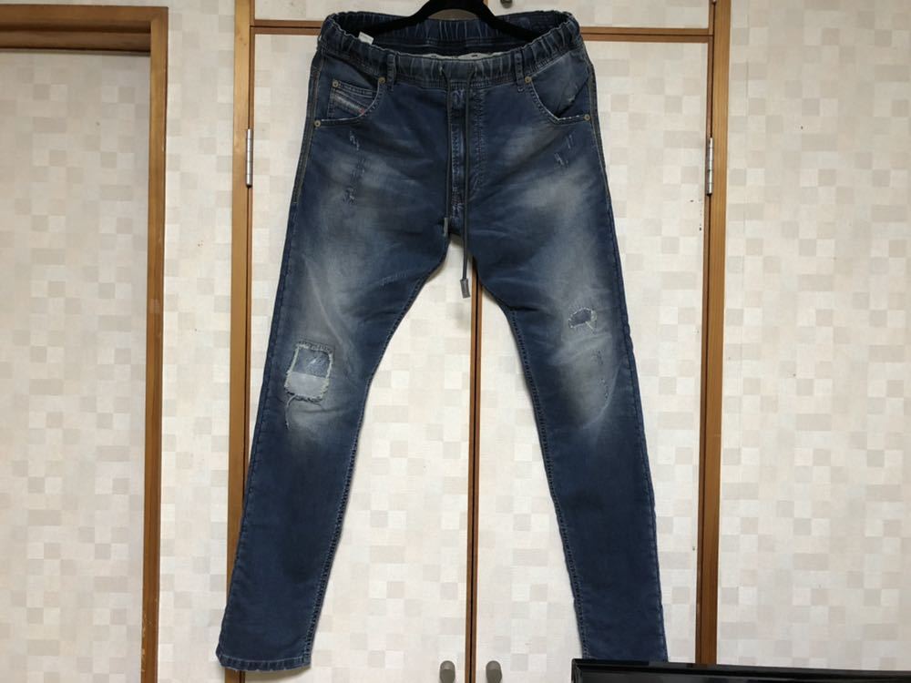 極美品 DIESEL レア JOGGジョグジーンズ KROOLEY 0678J デニム W32