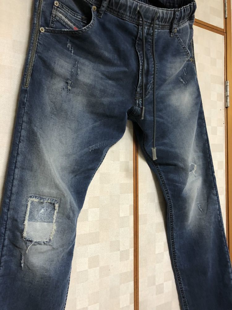 極美品 DIESEL レア JOGGジョグジーンズ KROOLEY 0678J デニム W32