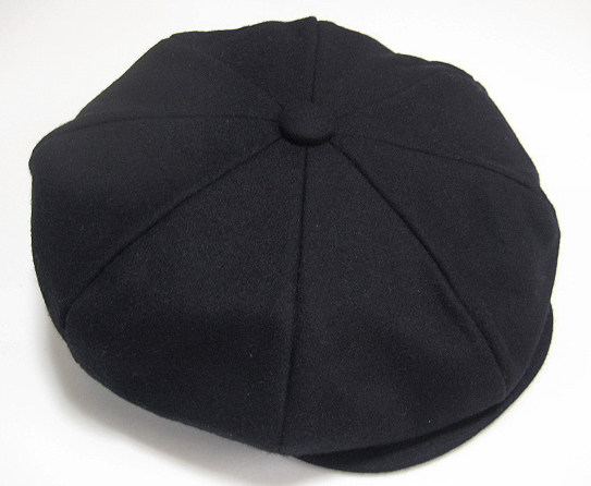 【送料無料】New York HatニューヨークハットNewYorkHat Wool Newsboyウール素材ニュースボーイ キャスケットBlack 黒 M 新品 MADE IN USA