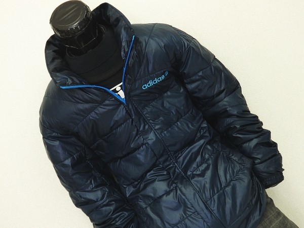 SALE，お買い得 軽量防寒 アディダスadidasライトダウンジャケットLネイビー(ジャンパー、ブルゾン)｜売買されたオークション情報、yahooの商品情報をアーカイブ公開 - オークファン 男性用