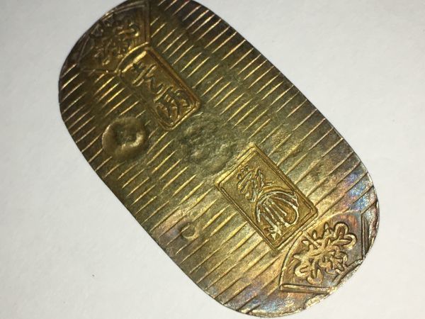 ☆古銭／小判☆文政小判金（草文小判）「川」「神」 目量：13.10g実測