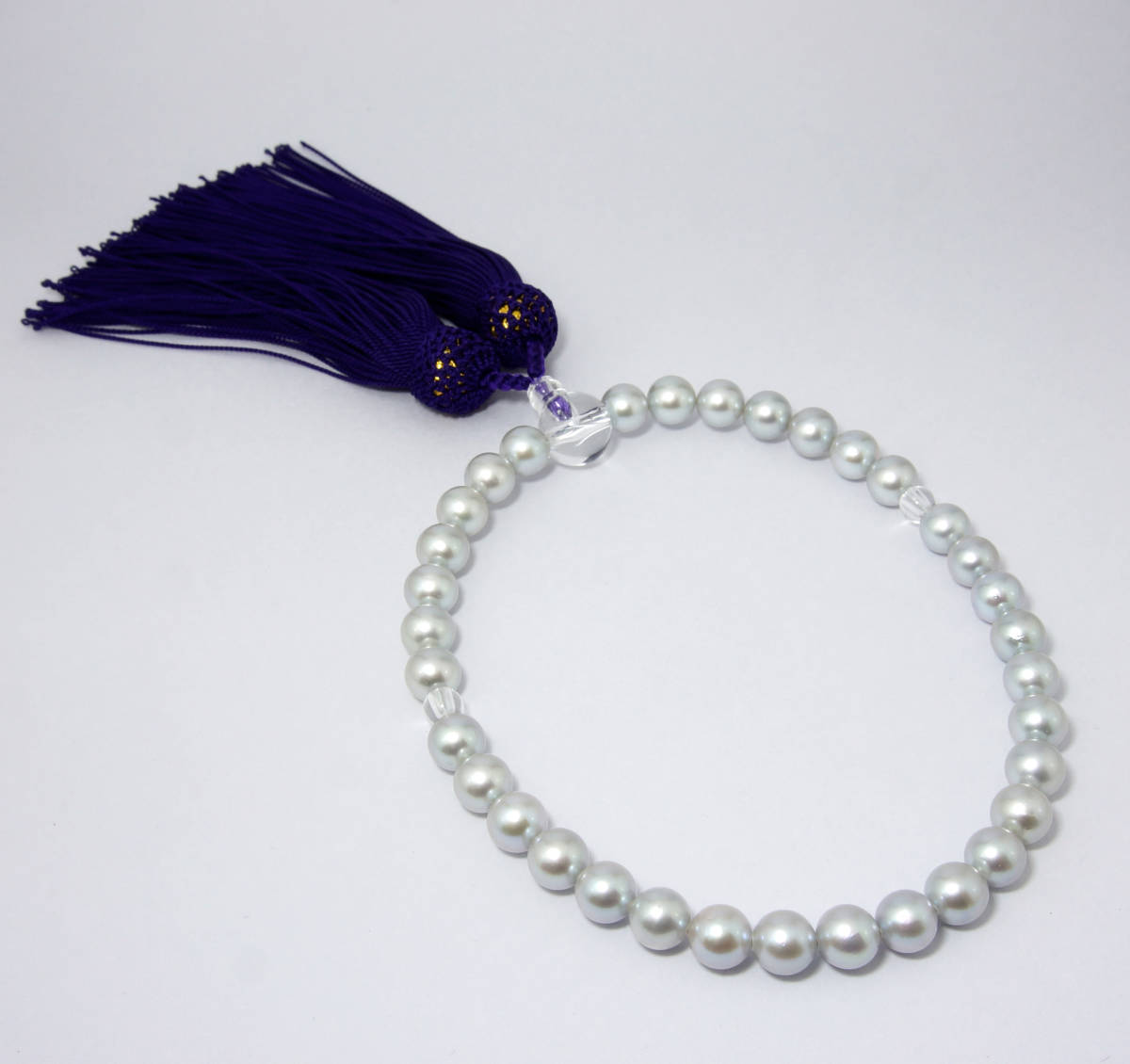 ●新品 天然アコヤパール グレー 7.9mm jewelry 念珠 ジュエリー