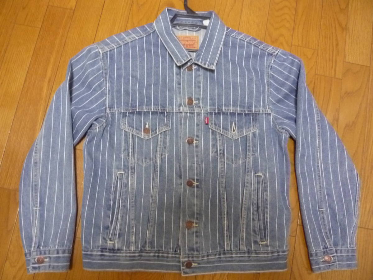 supreme levi's 2018ss Pinstripe Trucker Jacket