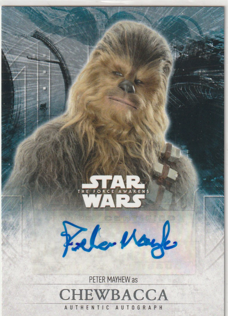 Topps Star Wars THE FORCE AWAKENS CHEWBACCA PETER MAYHEW 直筆サインカード