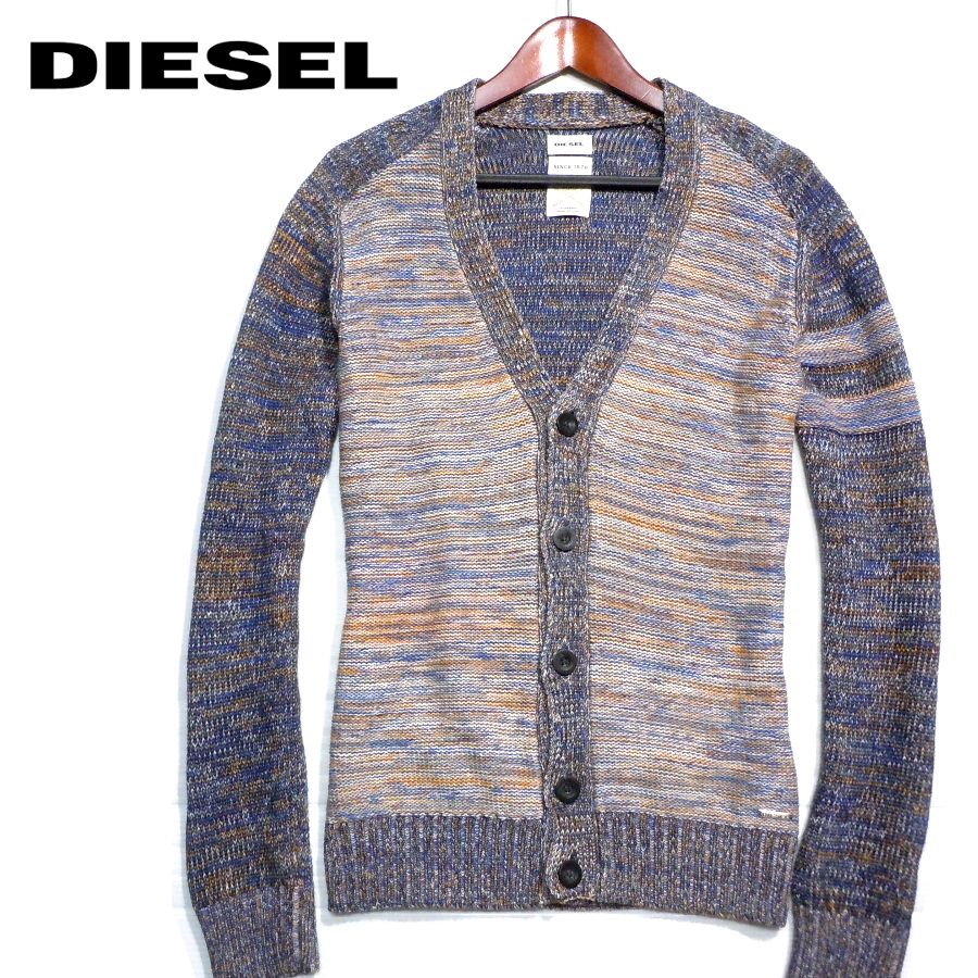 限定セール，2026 ディーゼル ミックスヘザー ニットカーディガン メタルロゴ サイズM DIESEL ディーゼルジャパン(セーター)｜売買されたオークション情報、yahooの商品情報をアーカイブ公開 - オークファン 男性用