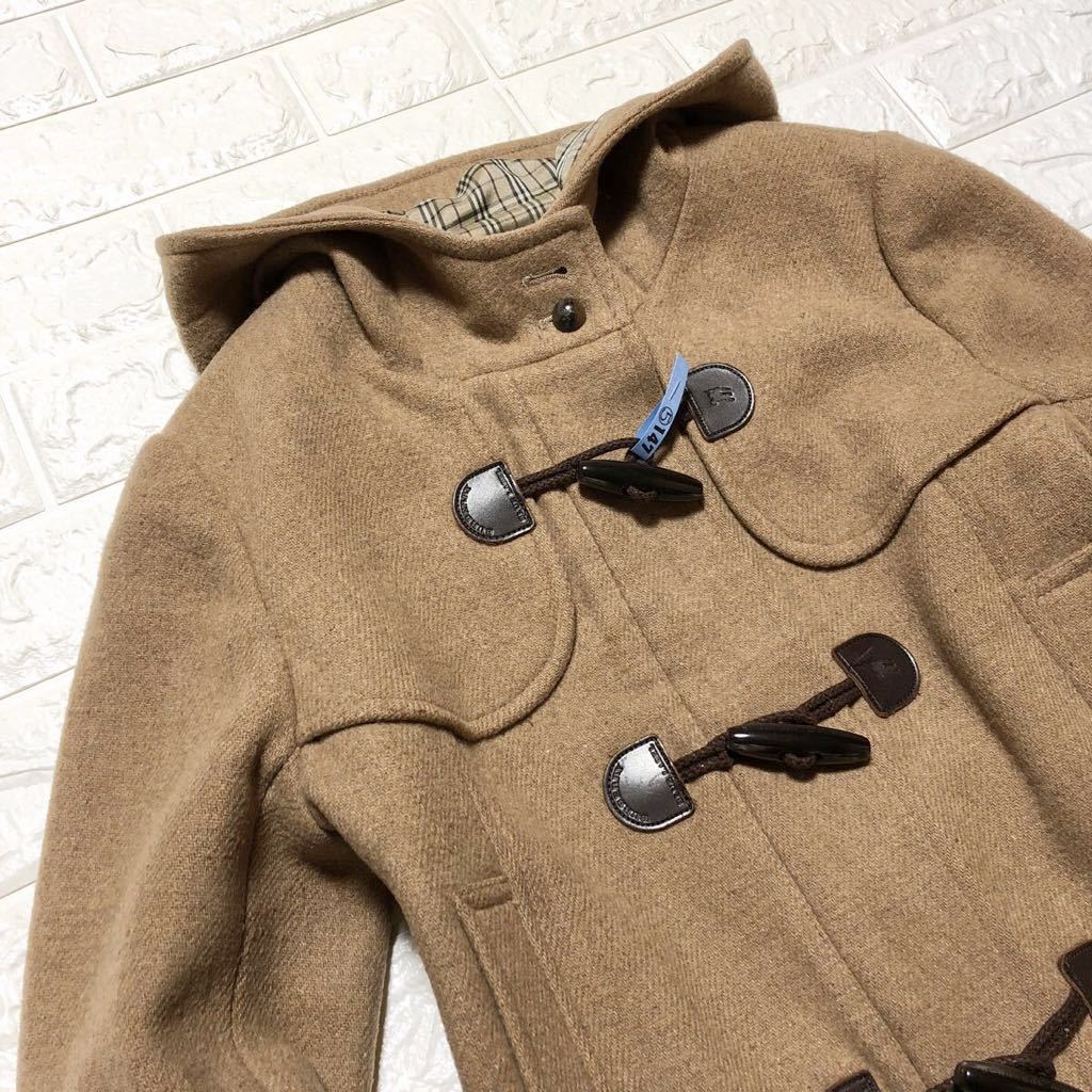 ☆美品/クリーニング済！ノバチェック/牛革使用☆バーバリー ブルー 