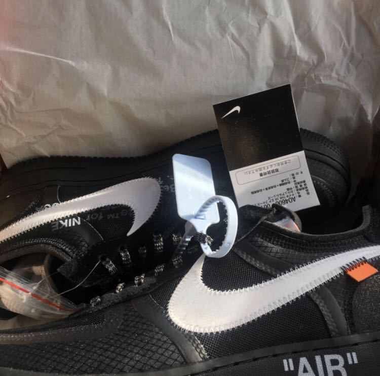 【国内正規品】29cm NIKE AIR FORCE 1 LOW × OFF WHITE ナイキ エアフォース1 オフホワイト コラボ black 黒 ブラック 