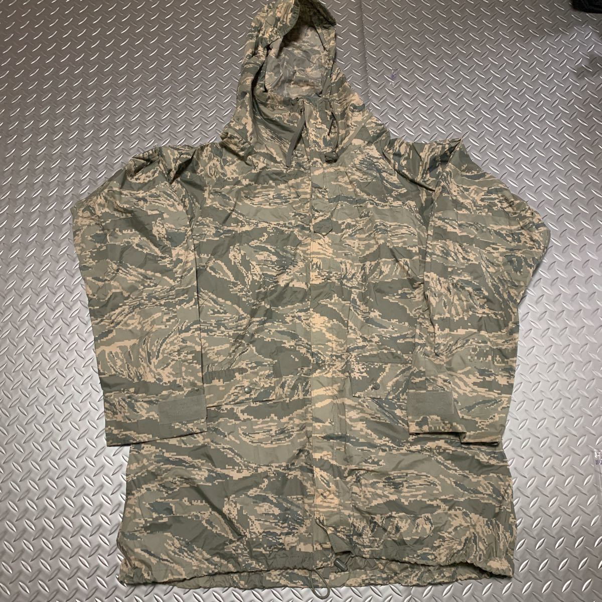 ABU 米軍実物 雨具 デジタルタイガーストライプ 防寒 ナイロンパーカー 