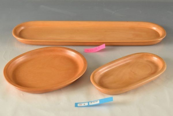 大人気，100%新品 日15161 つげ天然木 盆 三点セット 本物保証(木工、竹工芸)｜売買されたオークション情報、yahooの商品情報をアーカイブ公開 - オークファン 木工、竹工芸