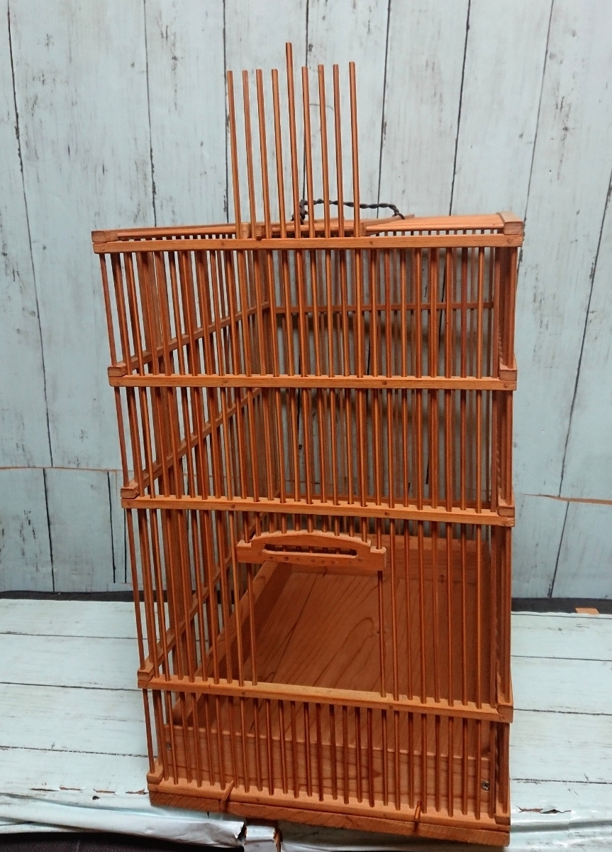 鳥かご 竹☆鳥籠☆鳥☆41×30×45㎝☆ 竹」