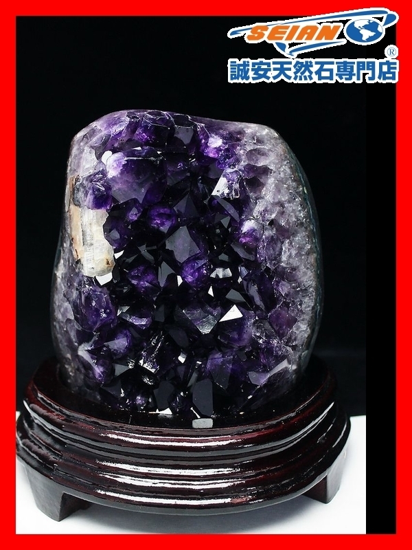 アメジスト結晶 インテリア装飾 お得で楽しいネットショッピング 1円スタート！ 誠安◇超濃色 1.7Kg
