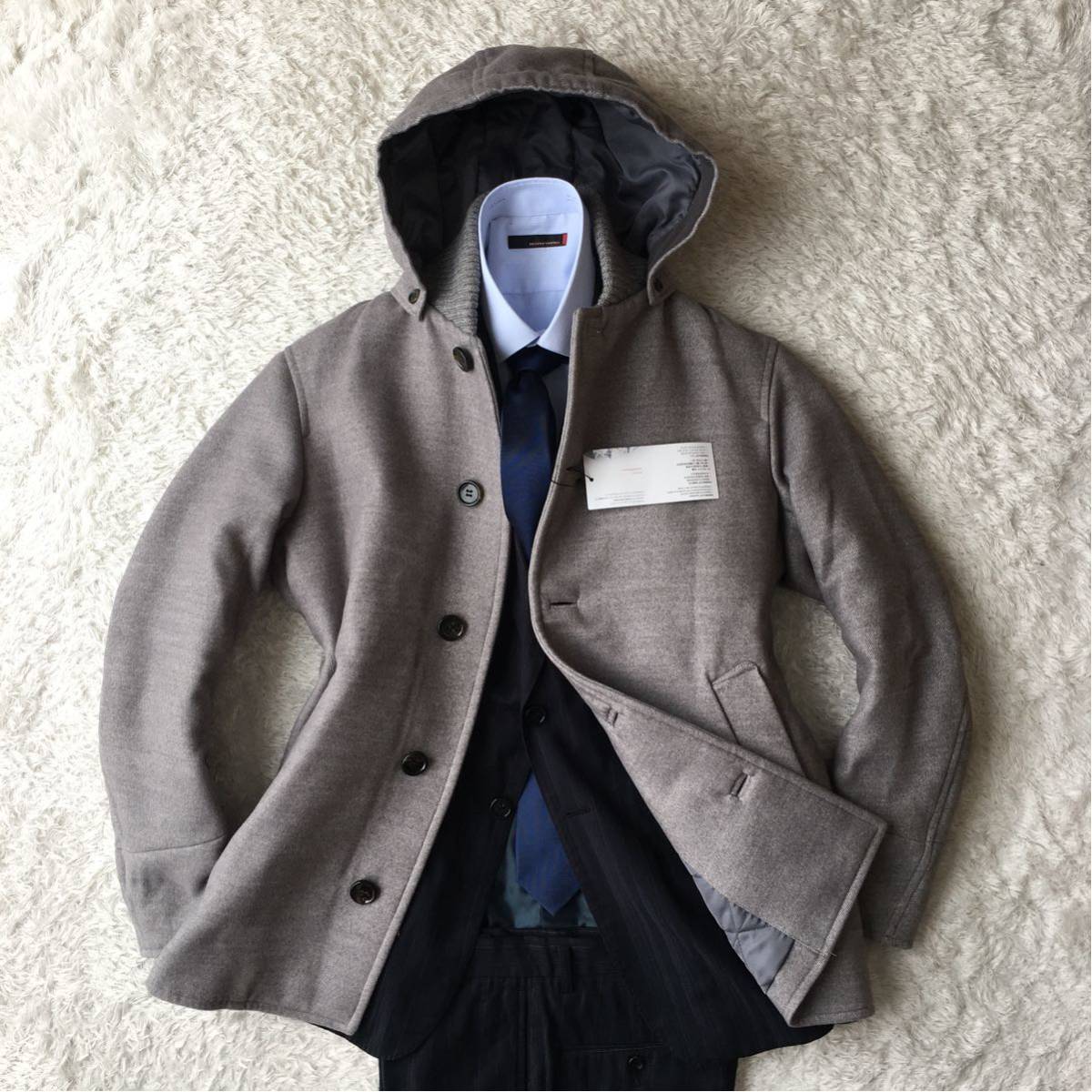 セール，豊富な 695 極 ハイテク素材 サーモライト エディフィス 襟リブ コート軽量 暖かい ライトグレー Ｍ メンズ(Mサイズ)｜売買されたオークション情報、yahooの商品情報をアーカイブ公開 - オークファン Mサイズ