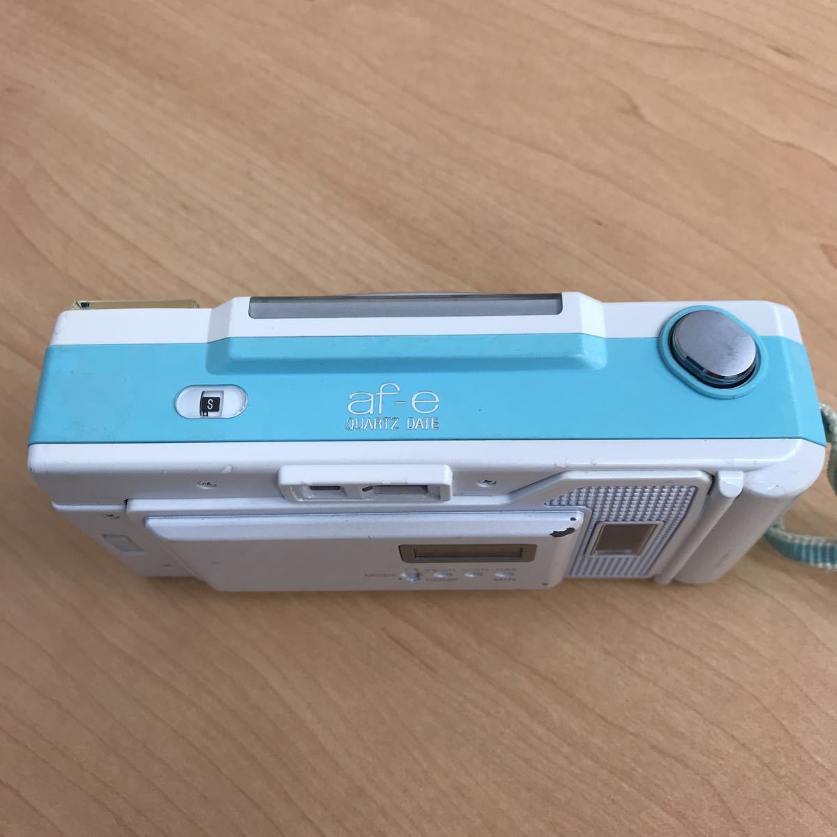 346 MINOLTA af-e QUARTZ DATE クレージュデザイン courreges 水色
