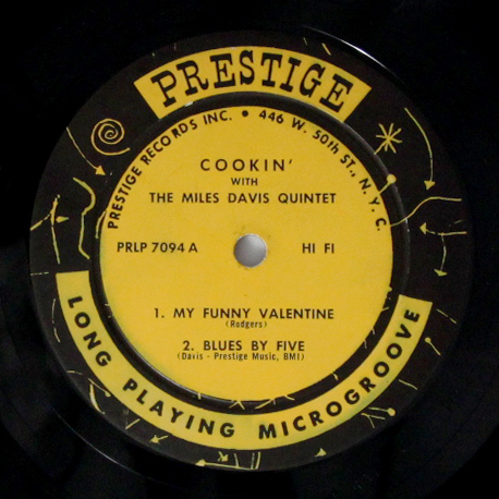 【オリジナル美盤】US Prestige NYC mono DG RVG COOKIN' MILES DAVIS QUINTET マイルスデイヴィス PRLP 7094 ● a1799