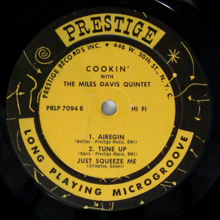 【オリジナル美盤】US Prestige NYC mono DG RVG COOKIN' MILES DAVIS QUINTET マイルスデイヴィス PRLP 7094 ● a1799