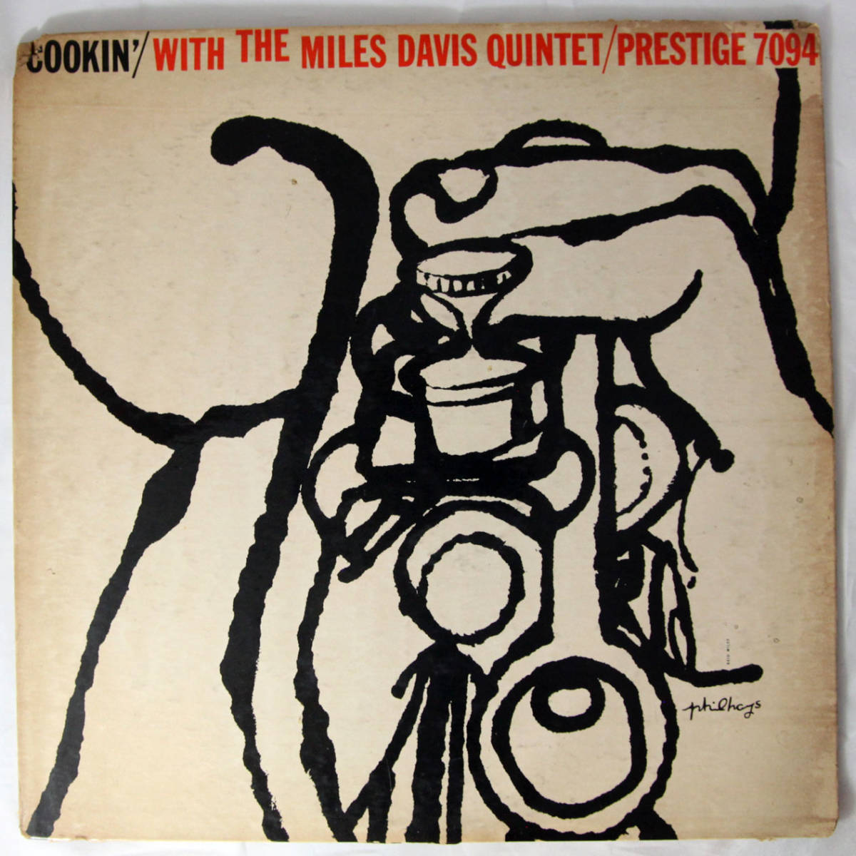 【オリジナル美盤】US Prestige NYC mono DG RVG COOKIN' MILES DAVIS QUINTET マイルスデイヴィス PRLP 7094 ● a1799