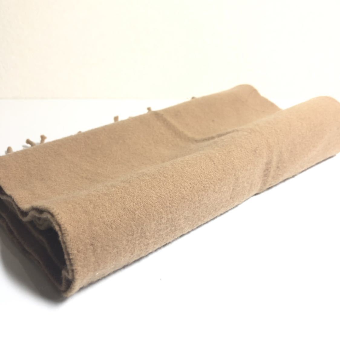 【中古品】POLO RALPH LAUREN ポロラルフローレン フリンジ マフラー ブラウン