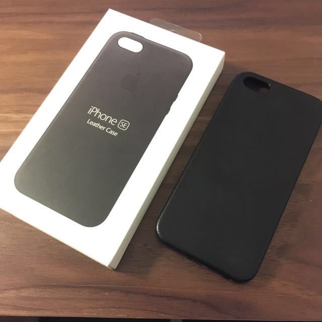 iPhone5s SE レザーケース 純正 本革 アップル ブラック 使用少ない美品