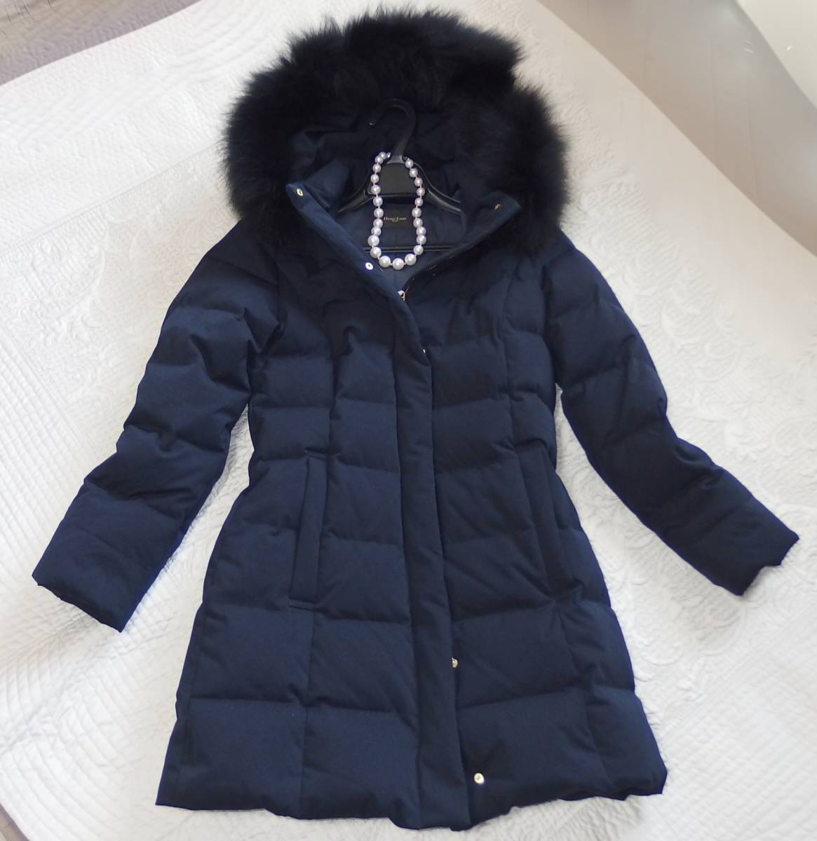 人気！デミルクスビームス FOXファー フードダウンコート 黒 36 Demi