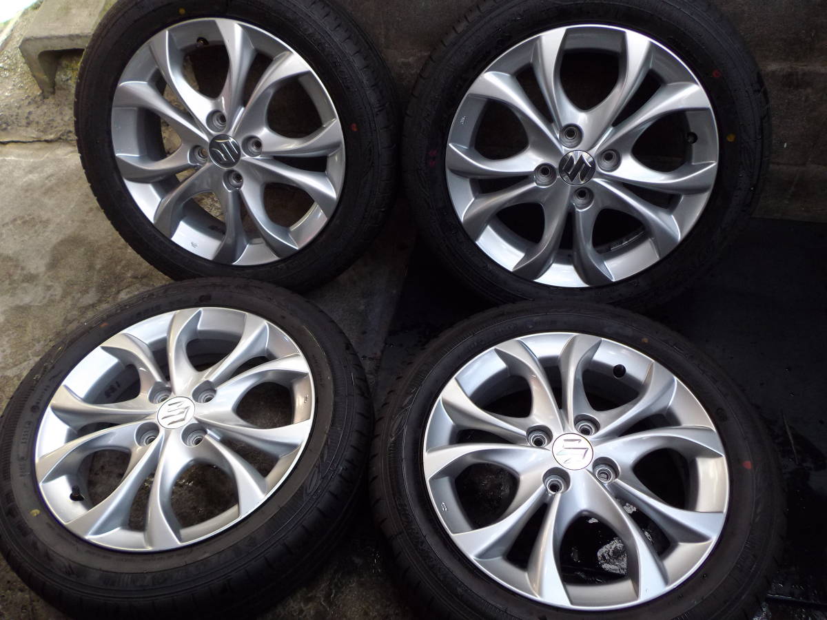 ソリオ.ハスラーに☆スズキ純正 15×4.5 +45○深溝 165/60R15 ダンロップ