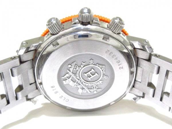 HERMES(エルメス) 腕時計 クリッパーダイバークロノ CL2.916 メンズ クロノグラフ オレンジ