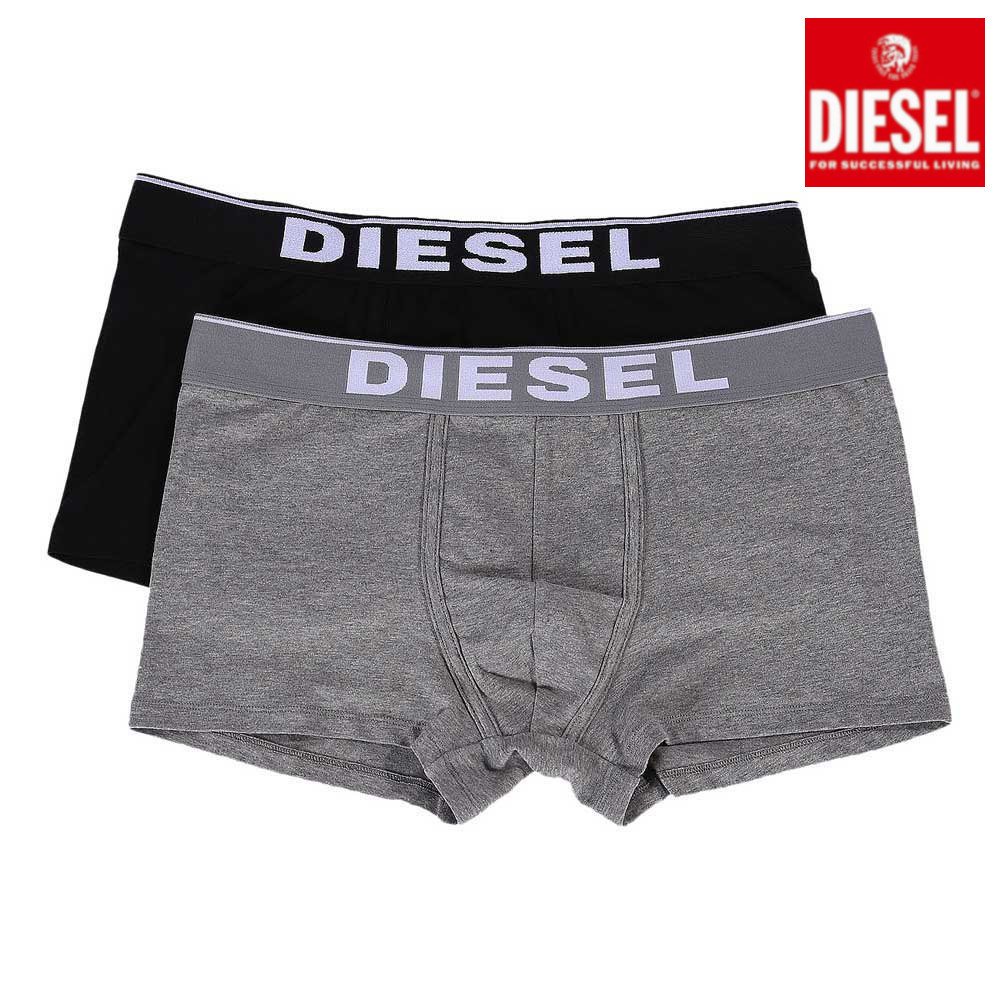 新品正規品◆DIESELディーゼル◆ボクサーパンツ◆Grey/Black 2P◆Sサイズ◆匿名送料
