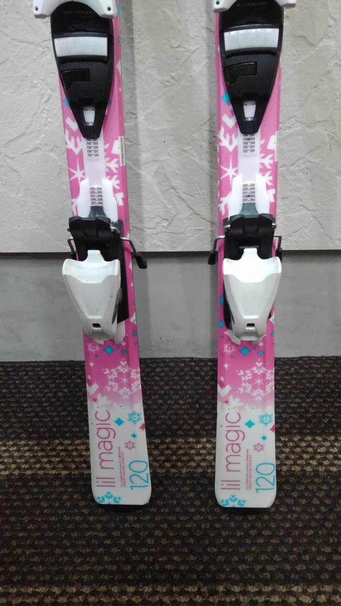 女の子向きスキー3点セット　板120ｃｍ　靴21.5ｃｍ　ストック80ｃｍ_3