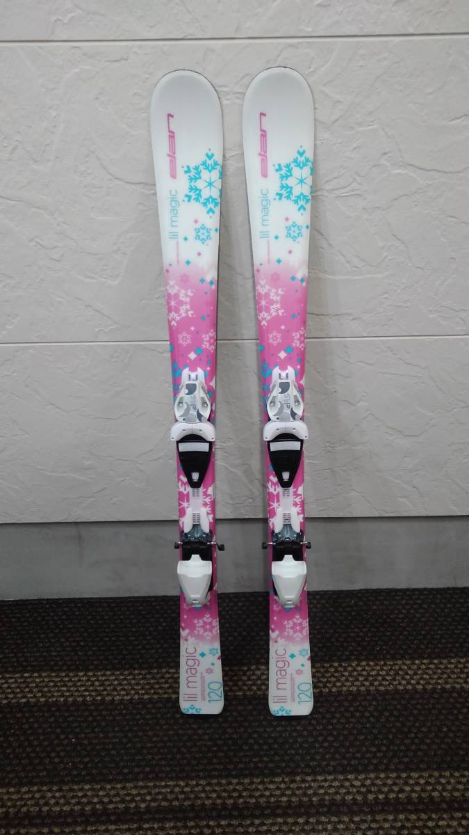 女の子向きスキー3点セット　板120ｃｍ　靴21.5ｃｍ　ストック80ｃｍ_4