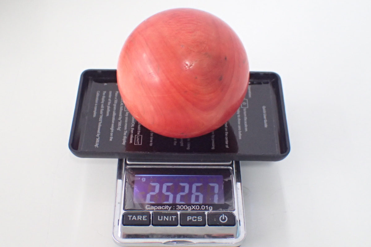 本象牙 ビリヤード 紅白四つ玉 直径6.2cm 総重量1002.01g 専用革ケース