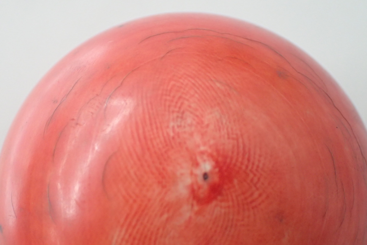 本象牙 ビリヤード 紅白四つ玉 直径6.2cm 総重量1002.01g 専用革ケース