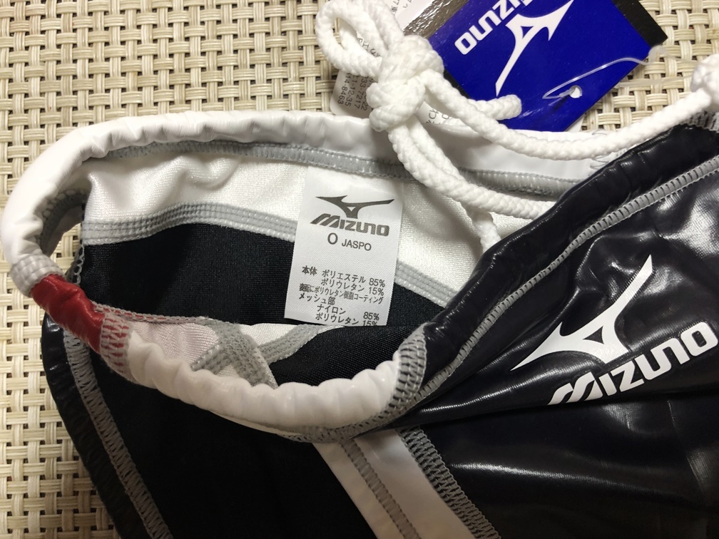 新品☆ミズノ　水球用パンツ　ウォーターポロ　Oサイズ 黒/白/赤　mizuno waterpolo