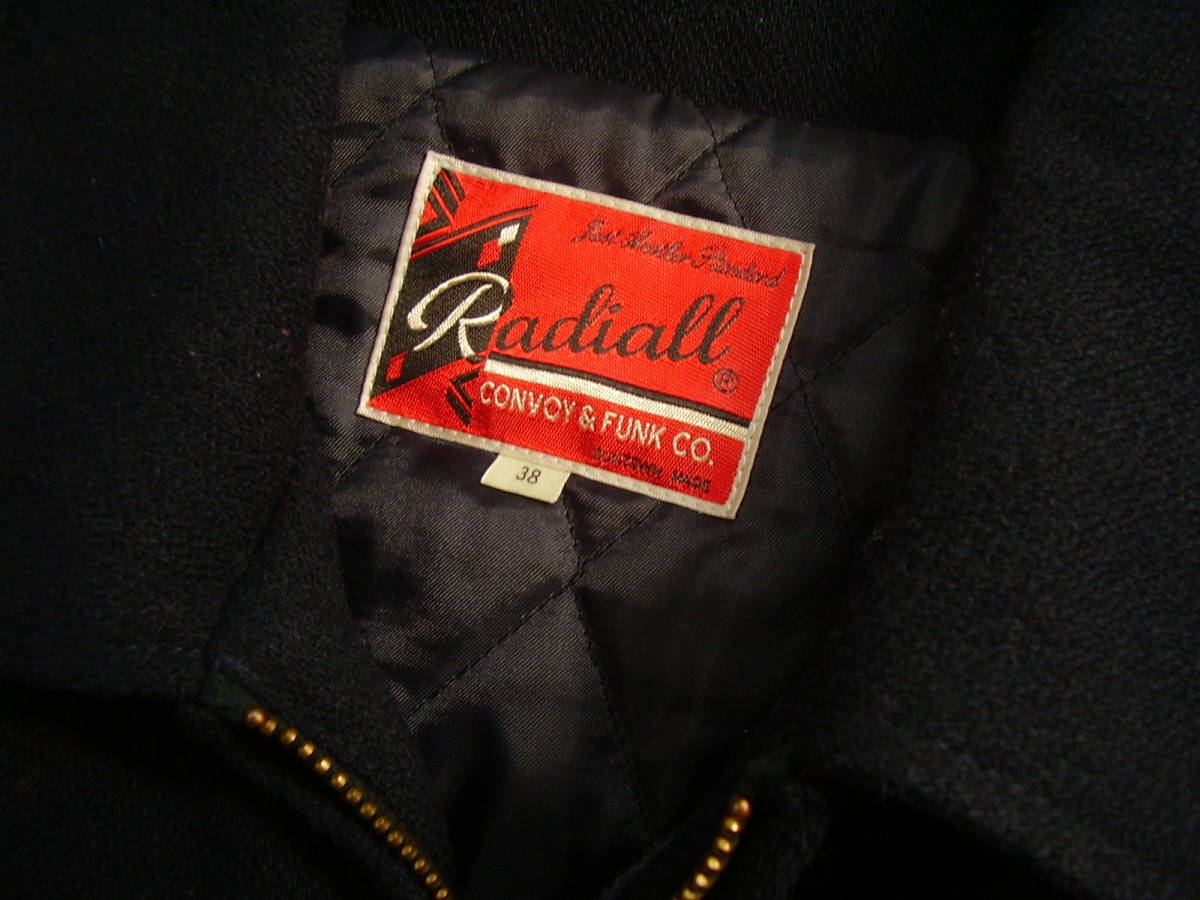 24□ 定価91800円 RADIALL / ラディアル 袖牛革 SlowBurn スタジャン 