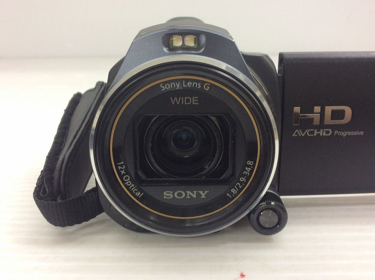 動作OK SONY ハンディカム ビデオカメラ HDR-CX630 グレー 本体 充電器