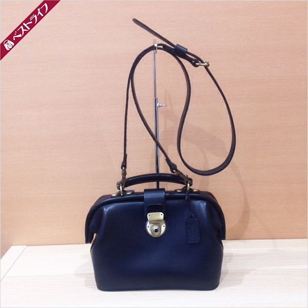 本物 ヘルツ HERZ 2WAY ショルダーバッグ ブラック レザー ドクター