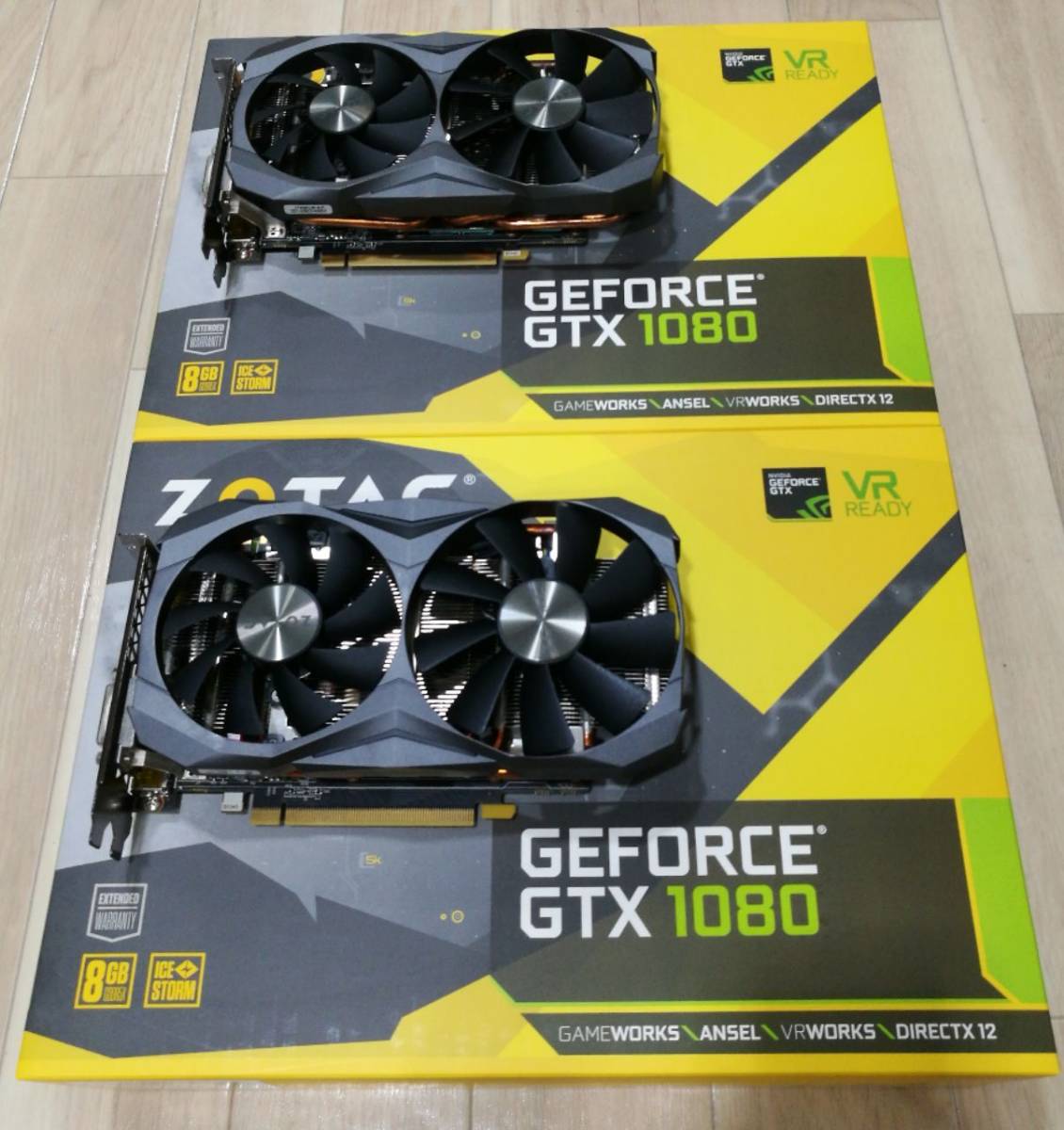 【2個セット】ZOTAC GeForce GTX 1080 Mini 8GB ZT-P10800H-10P ★cuDNN/TensorFlow動作確認済★マイニング確認済★完動【2個セット価格】