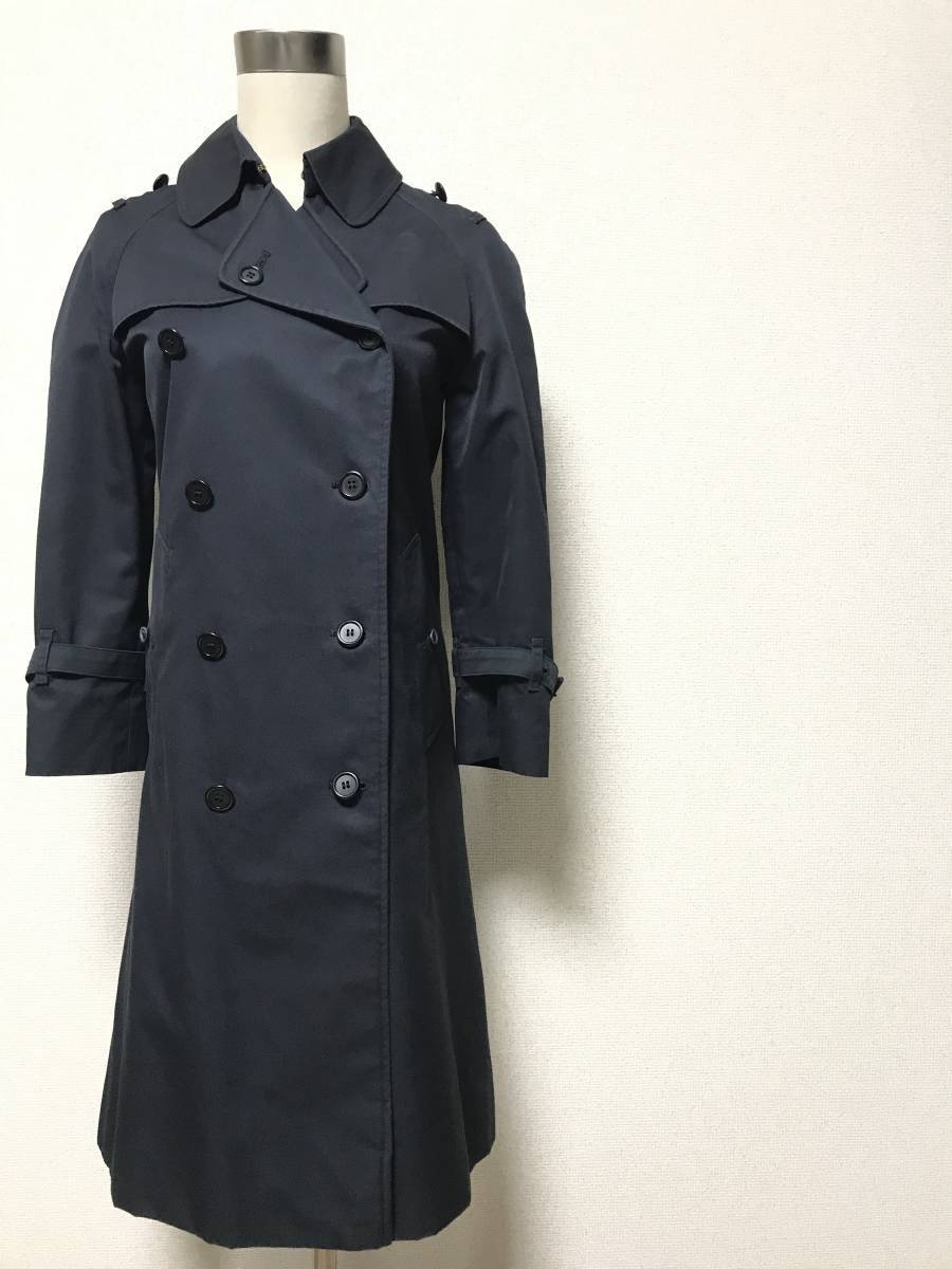 ★バーバリー Burberry's★レディース トレンチコート 裏地ノバチェック ネイビー コート ロング コットン