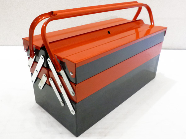 1円 訳あり BIG42cm 工具箱 両開き 3段 ツールボックス スチール製