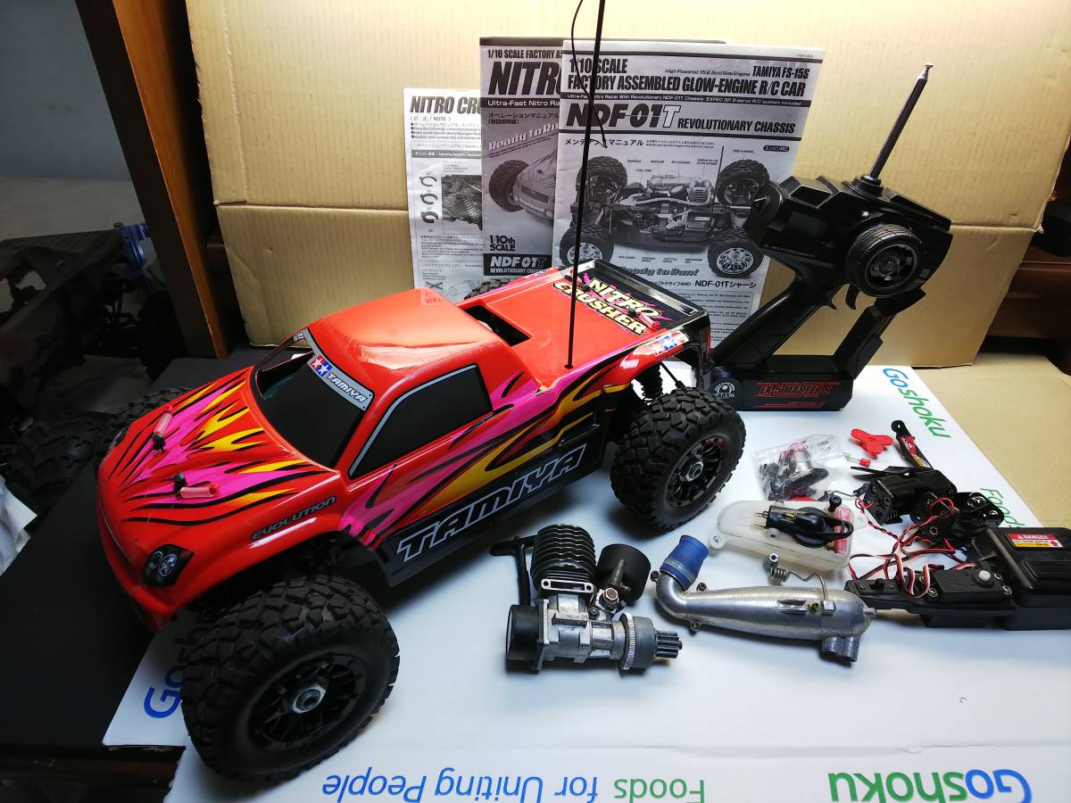☆TAMIYA NDF 01-T ナイトロクラッシャー スペアエンジン他パーツ付き