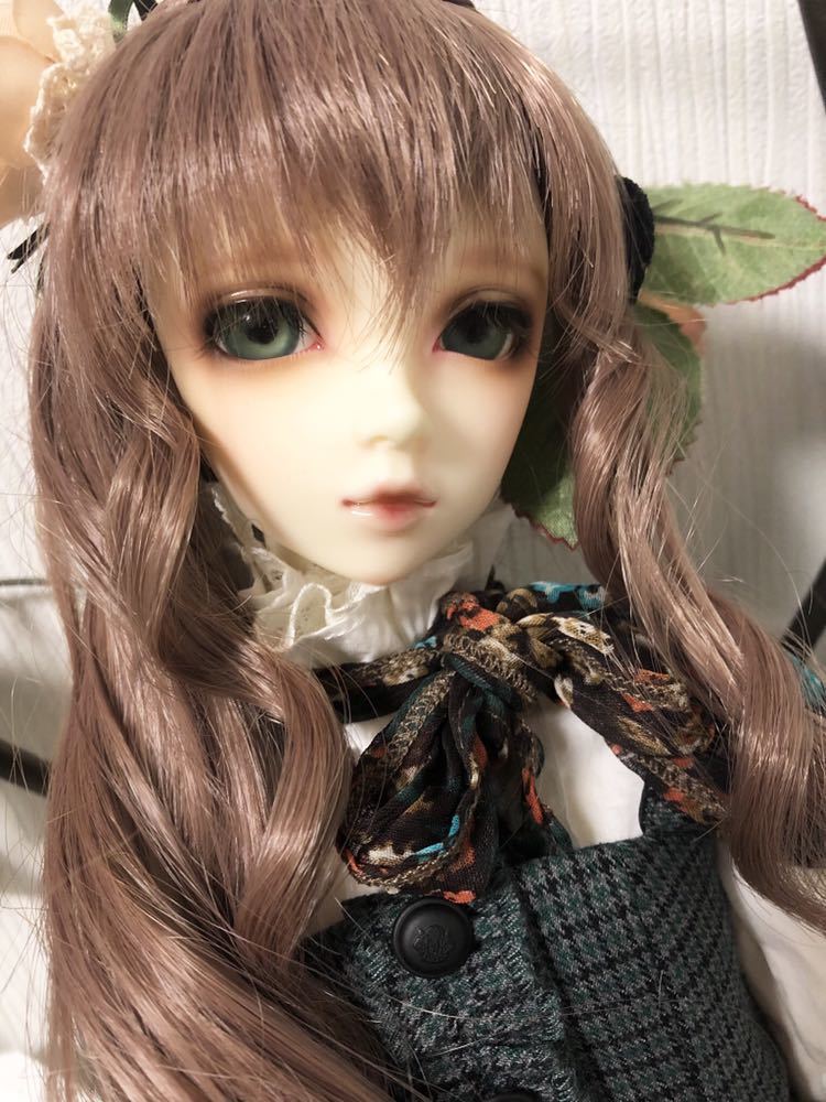 ボークススーパードルフィーSD13少女フルチョイス F-48リノンヘッド★お洋服ウィッググラスアイ付き★中古