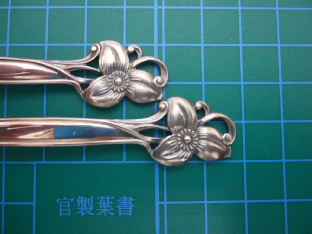 未使用 YAMACO 銀950 スプーン 2本セット 箱付き 山崎金属工業