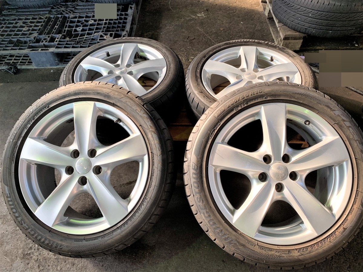 205/50R16 AGA ホイール ブリヂストン piayz PX PCD112 ワーゲン 