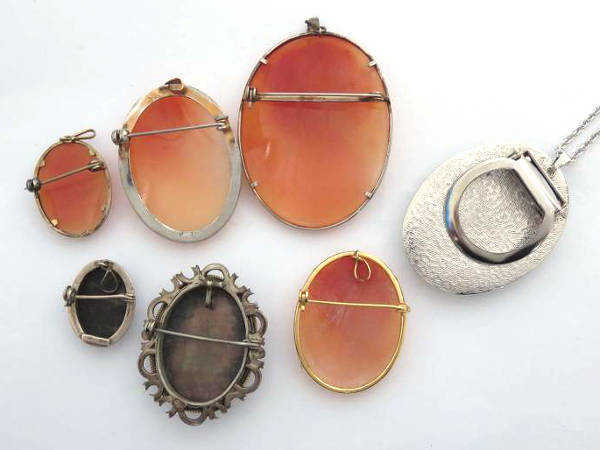 1円 シェル カメオ ブローチ ペンダントトップ ネックレス 計7点セット DT019 1円 カメオ 20点&frasl;カメオ&frasl;まとめて&frasl;ブローチ&frasl;ペンダント&frasl;ネックレス ブローチ＆K18YGネックレス K18YG×メノウカメオ ペンダントトップ（カメオ｜レディースジュエリー