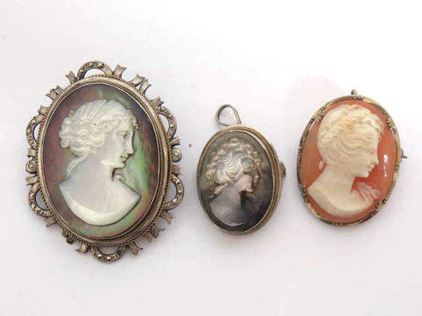 1円 シェル カメオ ブローチ ペンダントトップ ネックレス 計7点セット DT019 1円 カメオ 20点&frasl;カメオ&frasl;まとめて&frasl;ブローチ&frasl;ペンダント&frasl;ネックレス ブローチ＆K18YGネックレス K18YG×メノウカメオ ペンダントトップ（カメオ｜レディースジュエリー