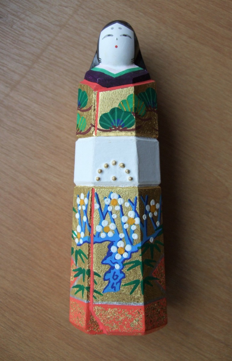 一刀彫 神泉 神泉作 奈良一刀彫 4号立雛 3H-I4-Z-US | 一刀彫（雛