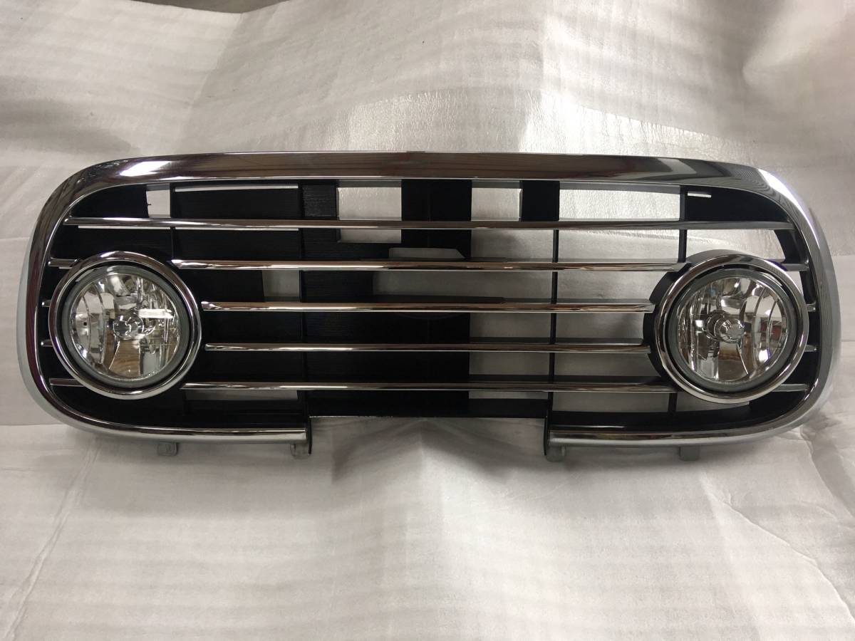 希少　ミラジーノ　L700S　後期型　純正　白フォグ付　グリル　中古品　エンブレムレス加工済_1