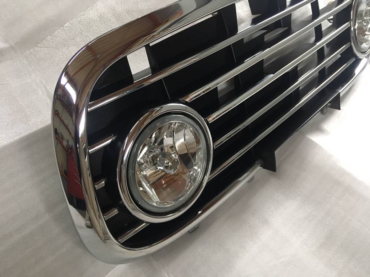 希少　ミラジーノ　L700S　後期型　純正　白フォグ付　グリル　中古品　エンブレムレス加工済_3
