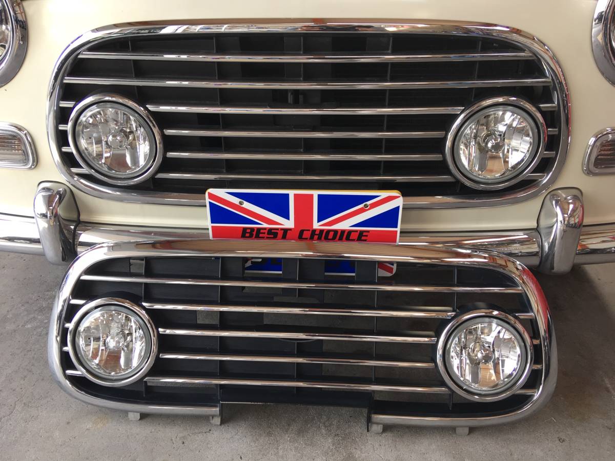 希少　ミラジーノ　L700S　後期型　純正　白フォグ付　グリル　中古品　エンブレムレス加工済_7