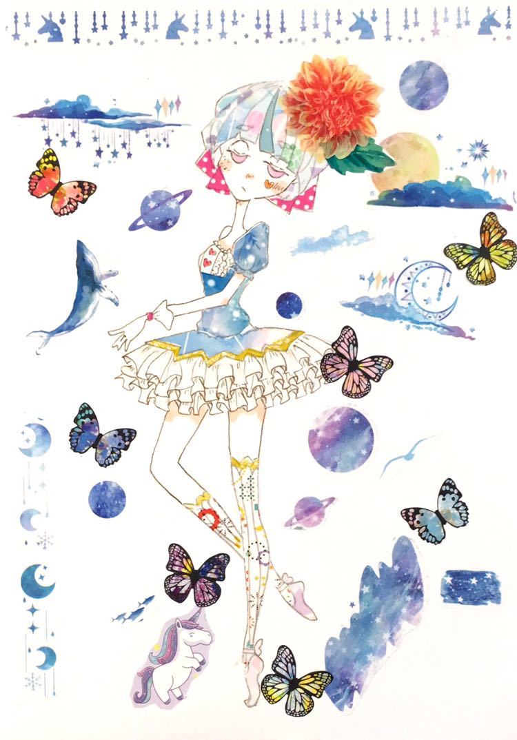 手描きイラスト オリジナル 創作 オリジナル手描き原画イラスト 一点物